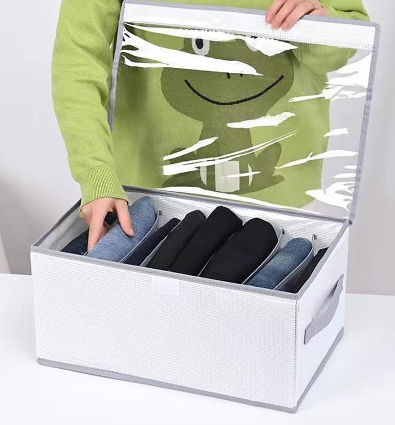 8 grid closet organizer with cover. image