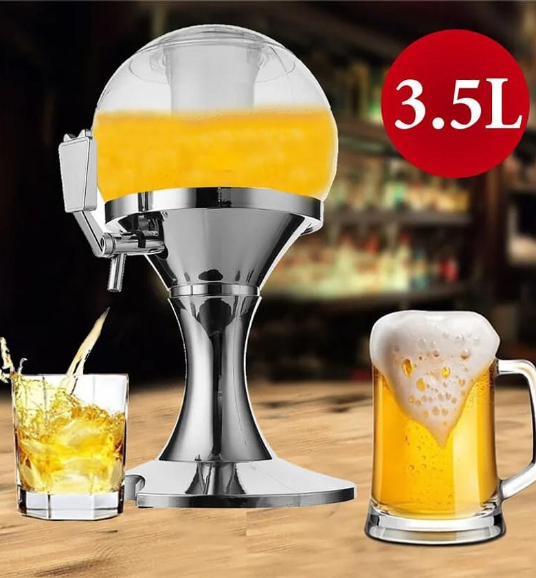 Spherical wine dispenser with ice slot  separator image