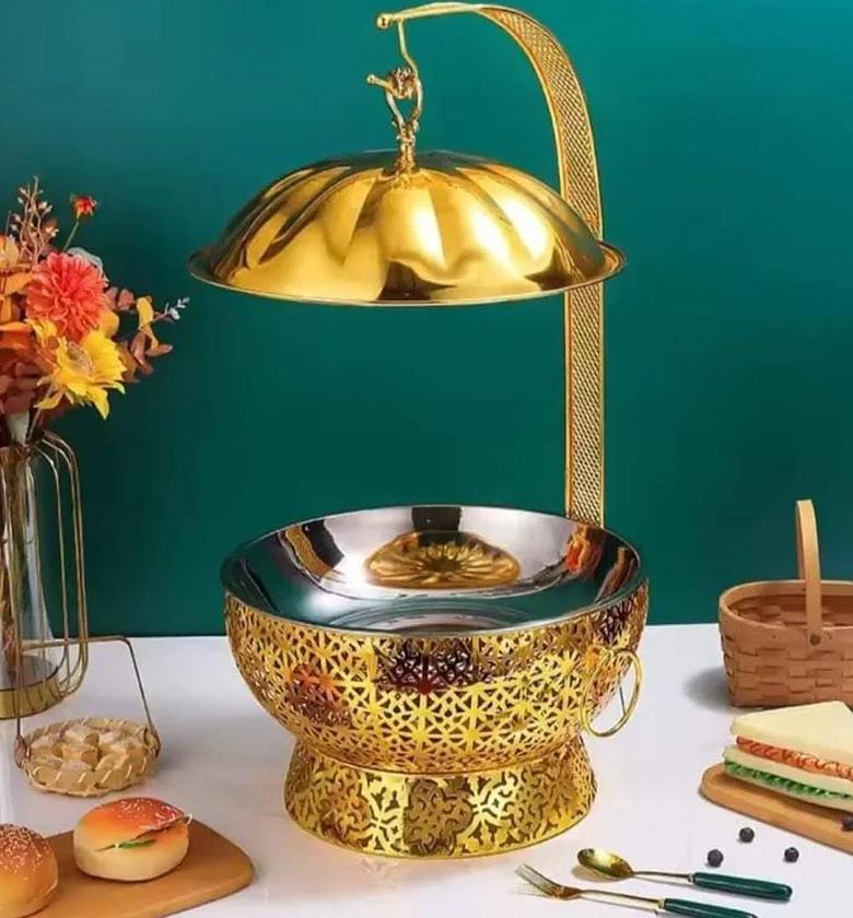 Gold round Chaffing dish ○Capacity...8ltrs image