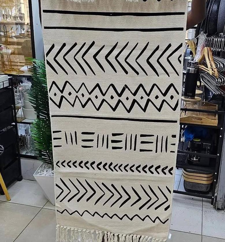 Bohemian Geometric Rugs with Tassles image