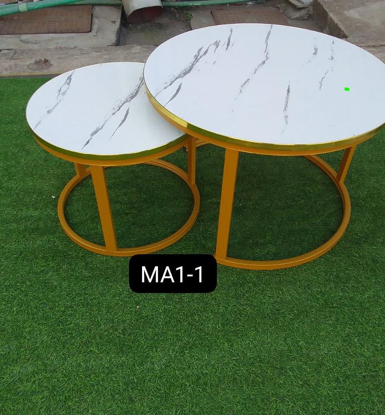 COFFEE TABLE. Nesting Coffee Table Marble Effect (MDF)  image