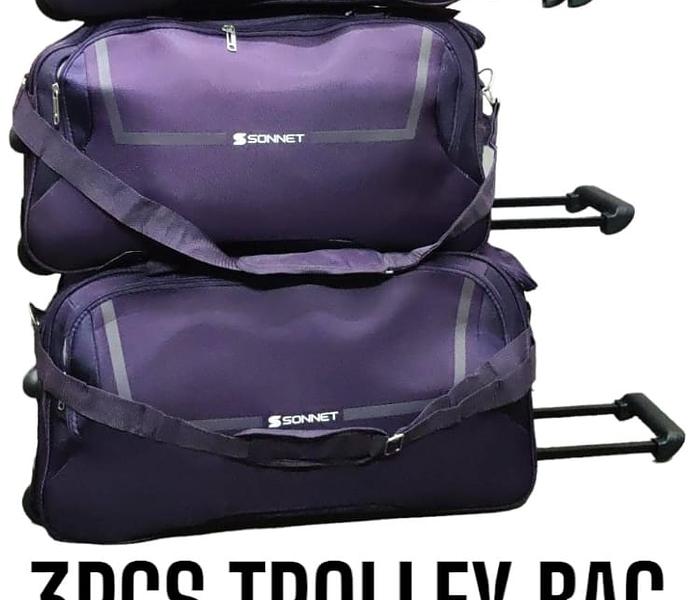 3 Pcs Trolley Bags -purple image
