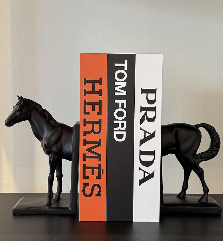 Horse bookend. image