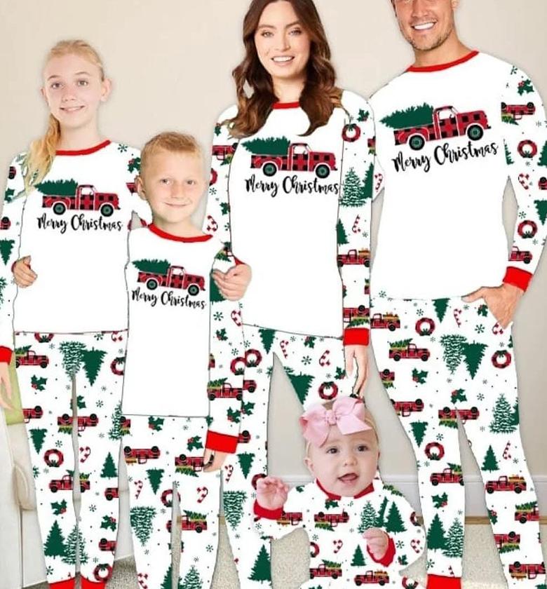 Christmas pyjamas outfit for both Adults &kids pyjamas set(top+pant) image