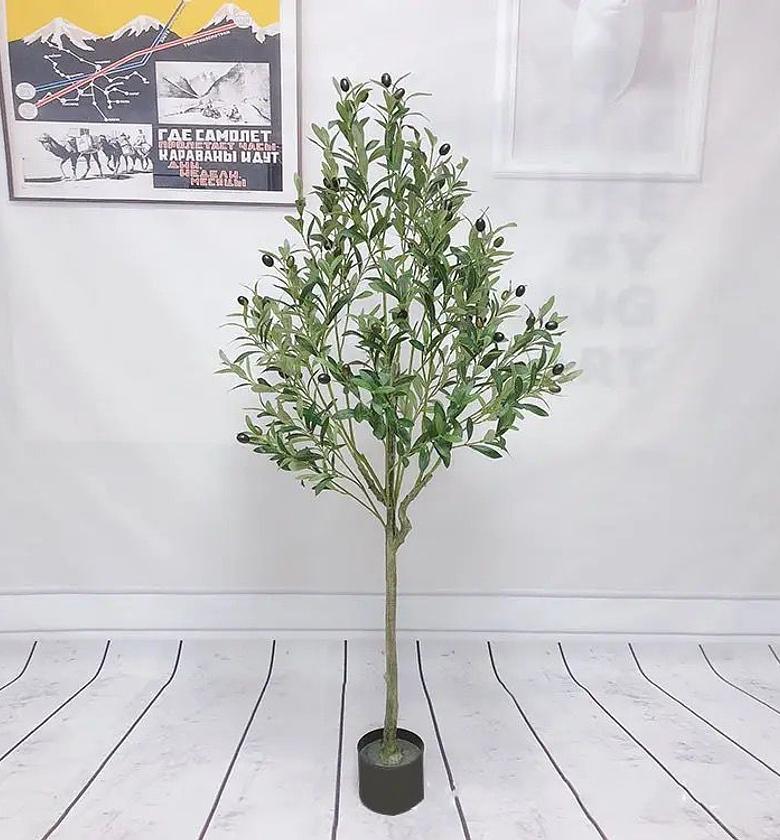 High quality real touch olive plants with fruits  image