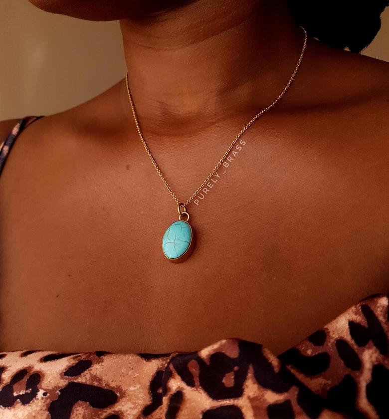 Pendant Brass Necklace image