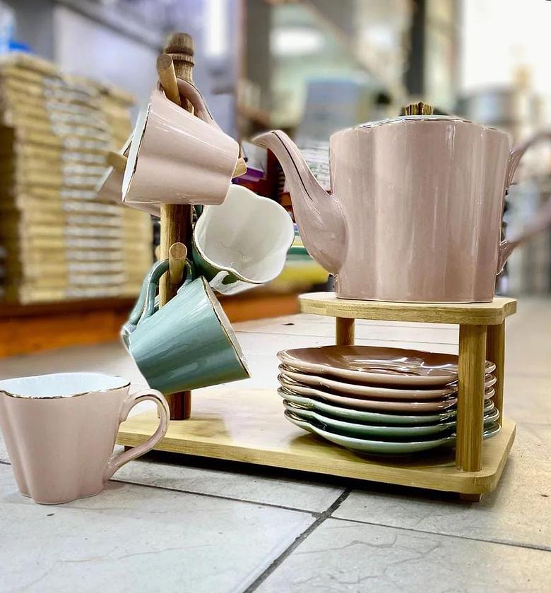 14pc ceramic tea sets image