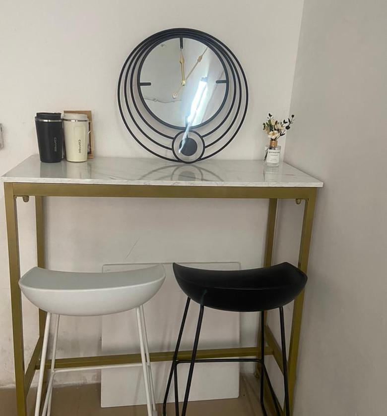 New decorative tree circular mirror wall clock. image