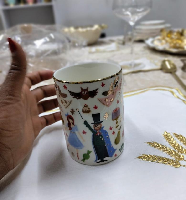   6 mug with handles fine bone china coffee mug pack of one for hot beverages cappuccino latte cocoa home office, perfect gifts for men & women image