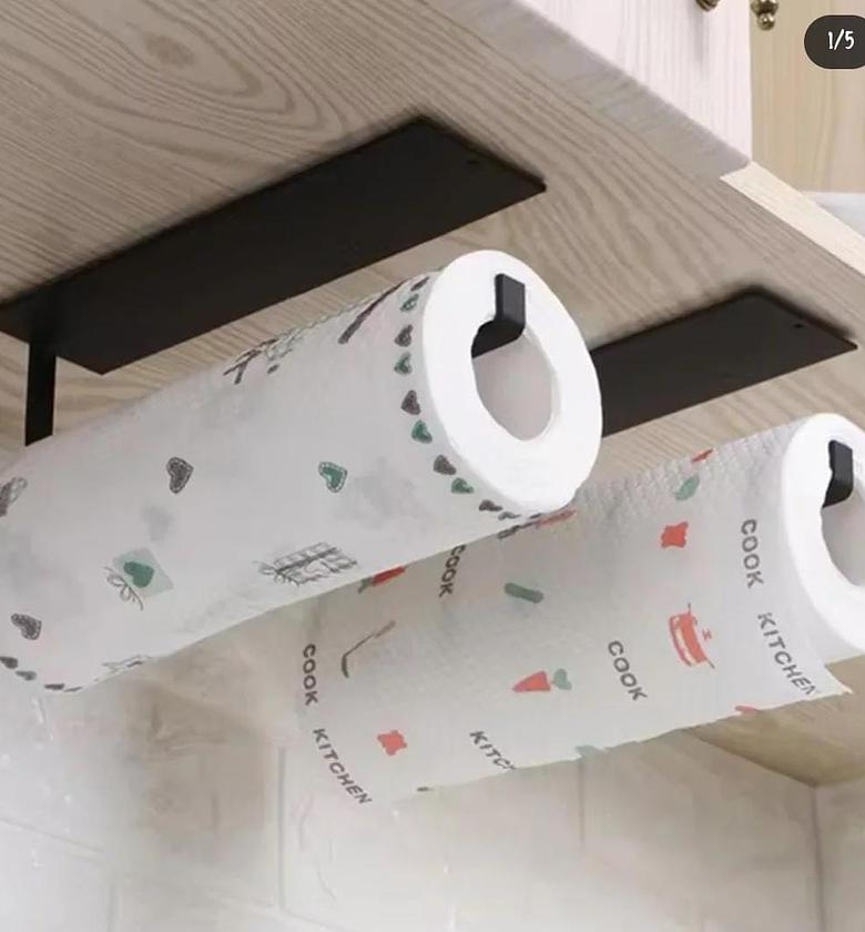 Multipurpose wall hanging Paper Towel Holder. image