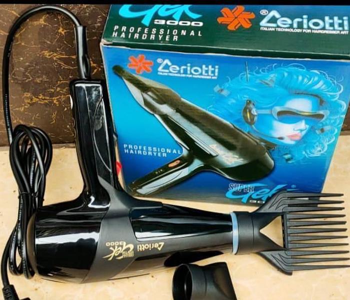 Gek Ceriotti Hair Dryer Blow Dry 3000 Straightener-BLACK image
