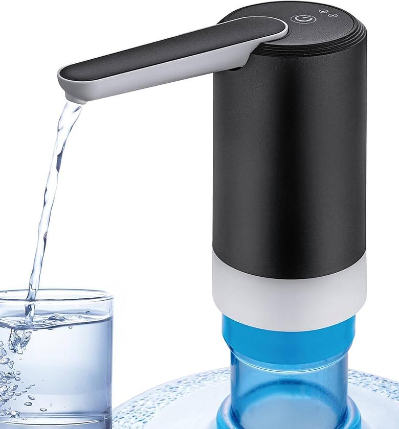 Automatic Water Dispenser Pump for 5 Gallon Bottle - Digital Display, Type-C USB Charging, Portable Electric Water Pump, image