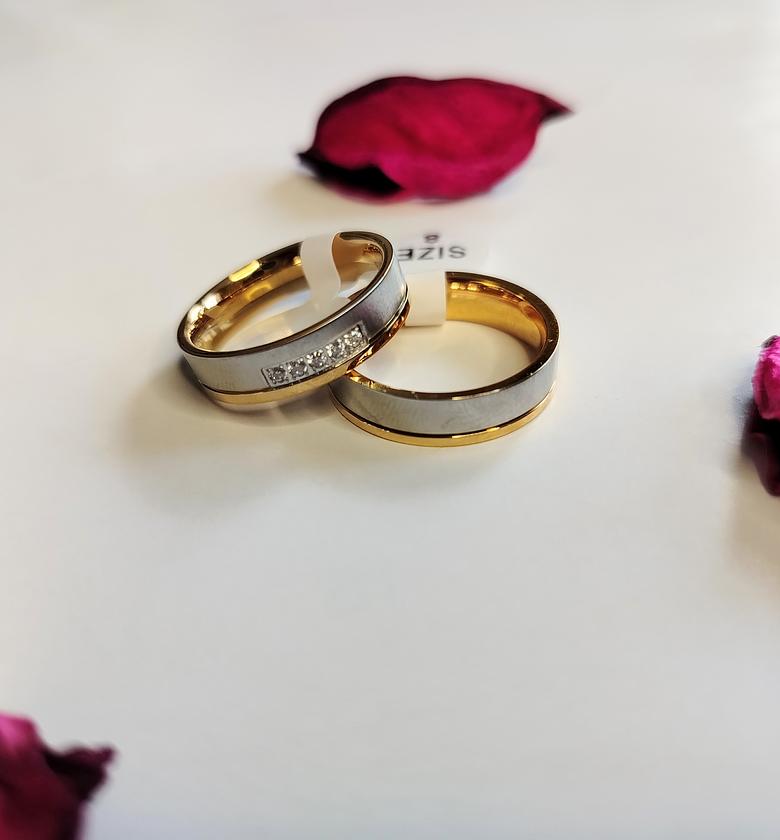 Stainless steel polished wedding bands  image