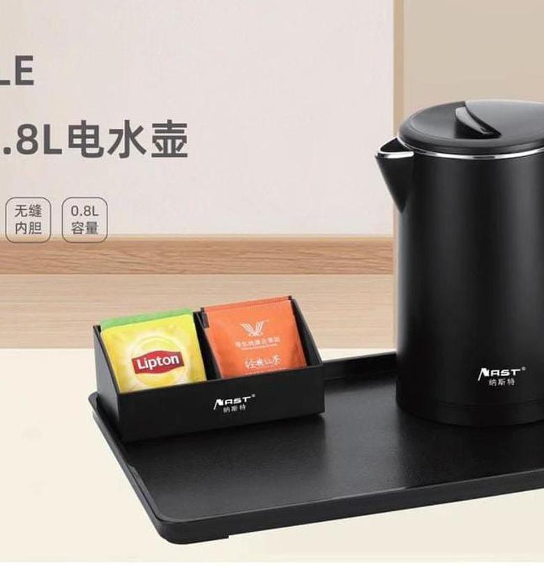 Premium Electric Kettle with tray,designed for tea enthusiasts and coffee lovers alike. image