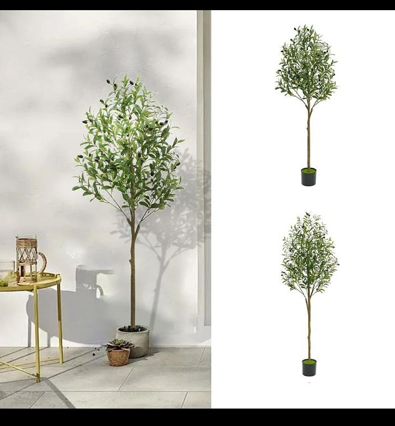 High quality real touch olive plants with fruits  image