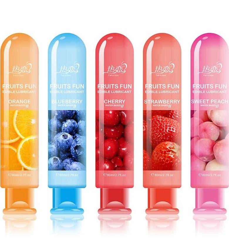 Edible Lubricant Strawberry Flavor Lubricant for Sex Lube Water Based Lubricant Oral Sex Anal Sex Masturbation Vagina Orgasm Gel image