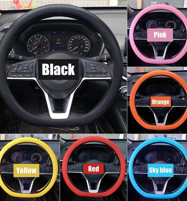 STEERING WHEEL COVER. Universal silicone steering wheel cover image