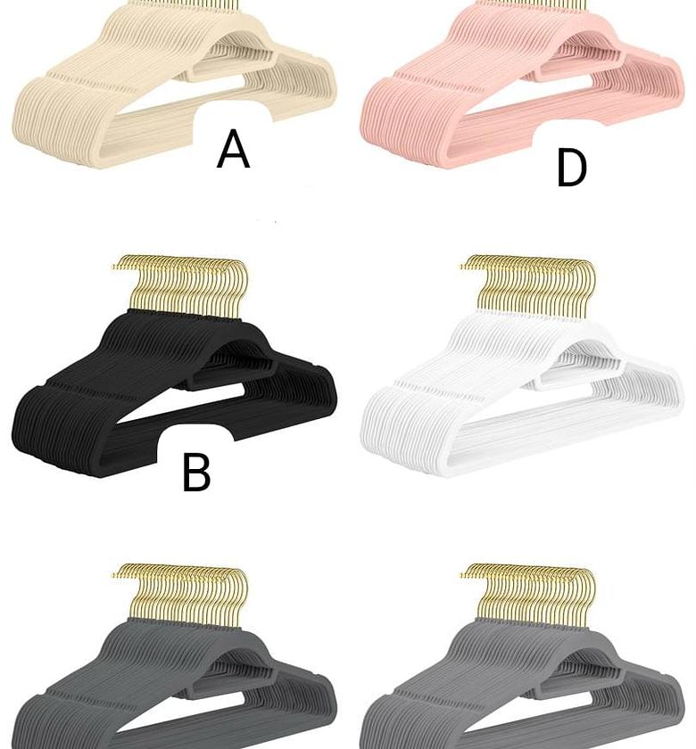  10 PCS Velvet Hangers, Coat & Suite Hangers, No-Slip Felt Hangers, Ultra-Slim Space Saving Hangers, Sturdy Clothes Hangers, 360° Swivel Golden-Plated Hook, image