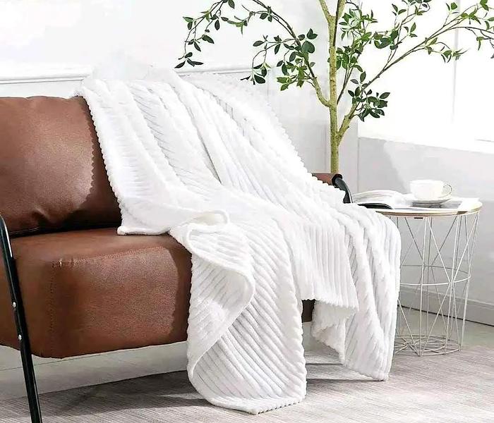 White Plain fleece Velvet 6 *6 image