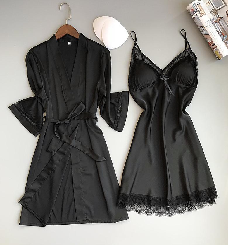 Ladies dress with Robe pajamas image