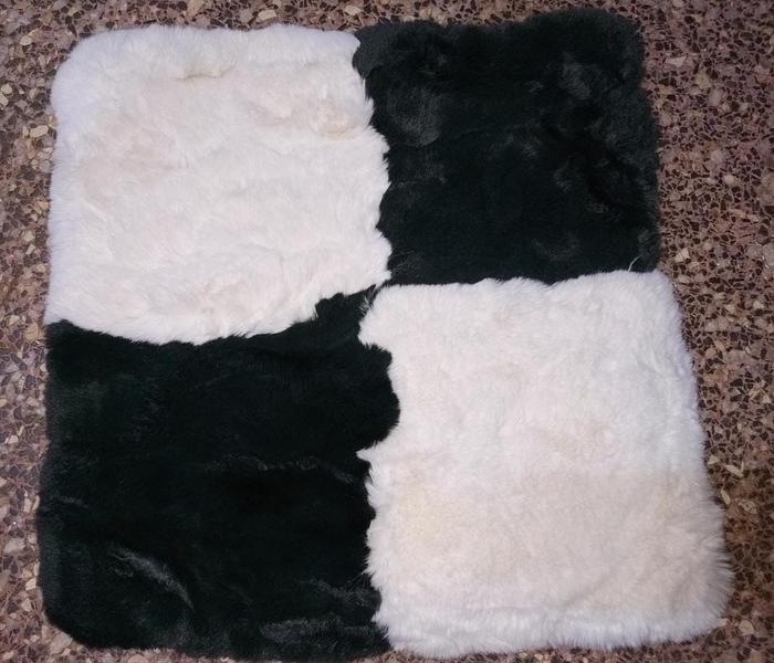 Rabbit Faux Fur cushion Throw pillow Covers image