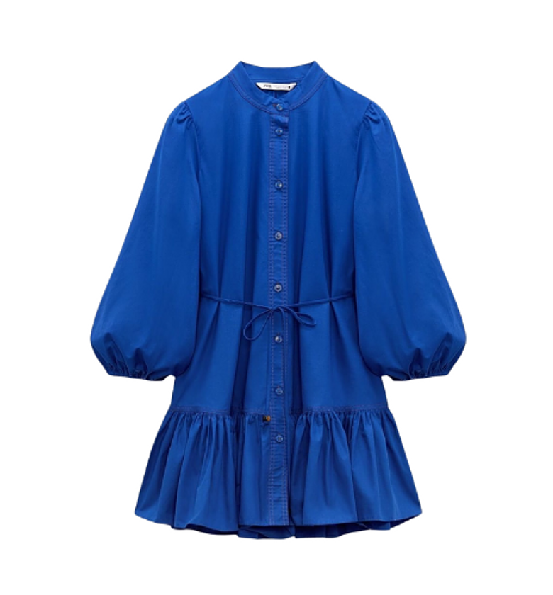 Narra ruffled shirt dress image