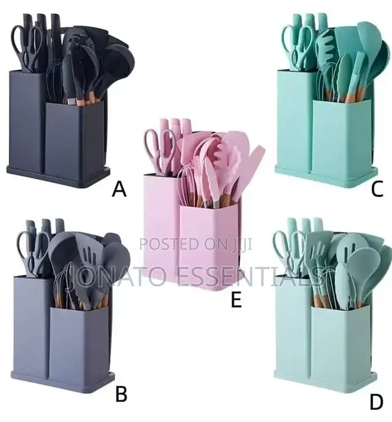 19 Piece Silicon Spoons Set image