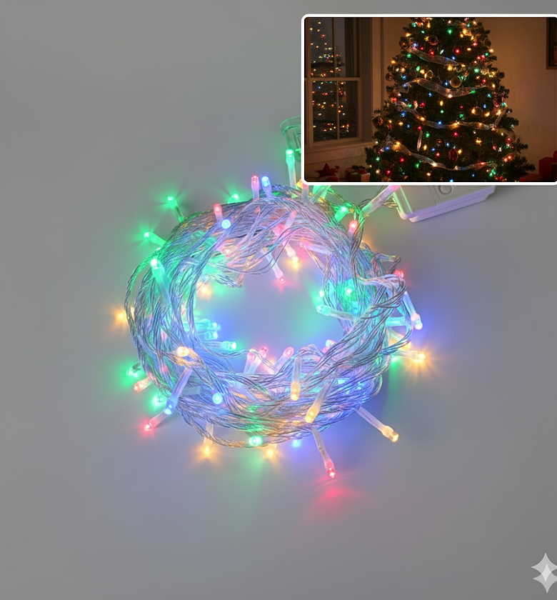Christmas Multicolor LED Lights, 10m image