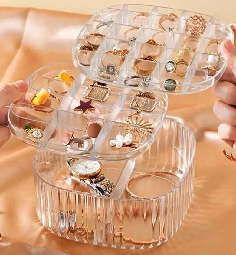 Classic Stackable Jewellery Organizer Box with Cufflink Compartments image