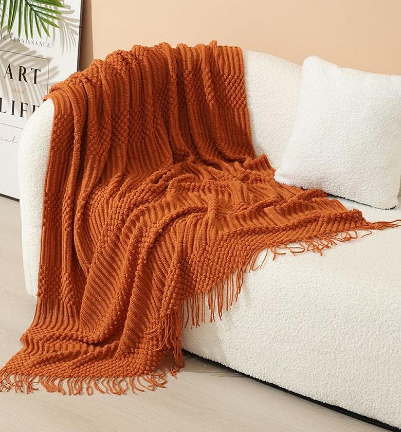 1Nordic Style Sofa Throw Blanket image