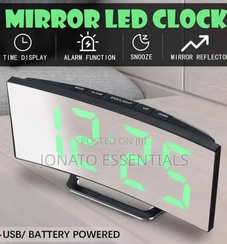 Curved Digital Alarm Clock image