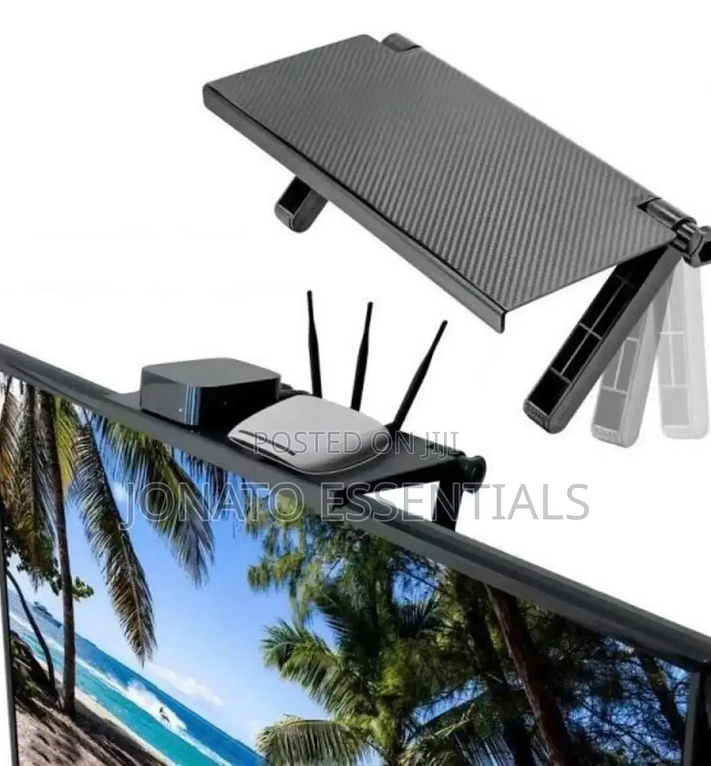 Tv Screen Top Storage Shelf, Wifi Router Holder image
