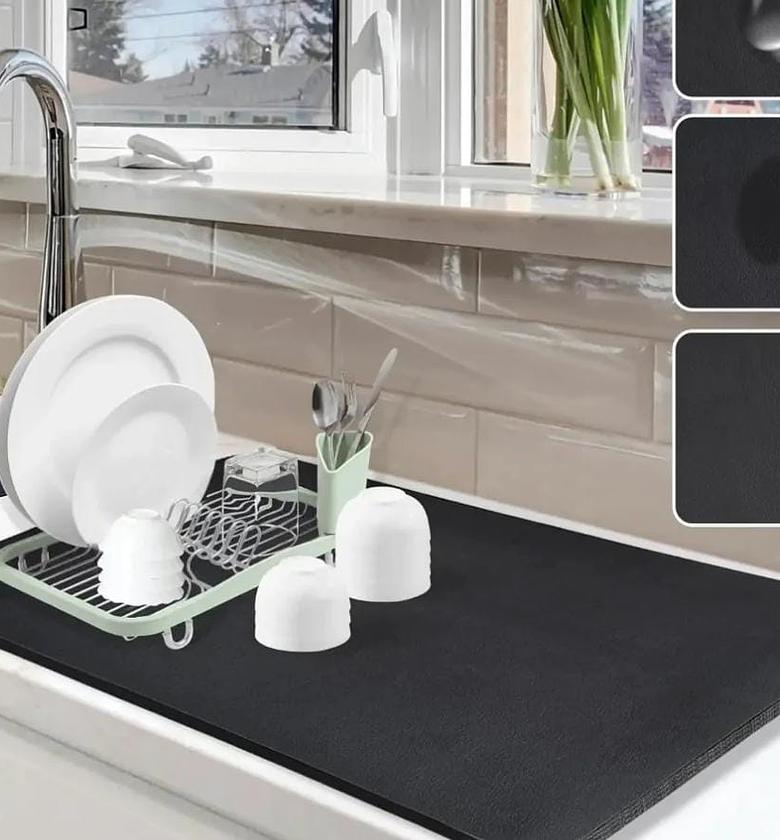 Absorbent- Nonslip Drain  dish drying  mat image