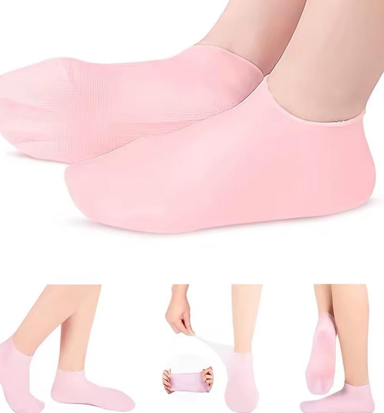 Silicone Moisturizing Socks for Cracked Heels and Dry Feet image