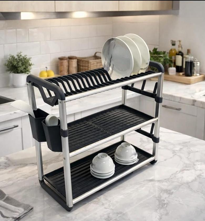 Modern 3-Tier Multi-Functional Space-Saving Dish Drying Rack image