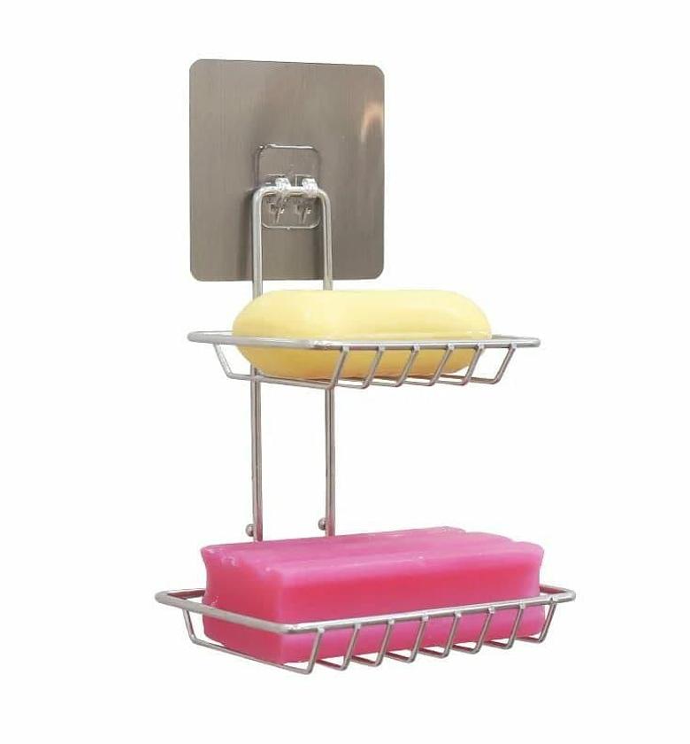 Stainless Steel Double Soap Dish Holder image