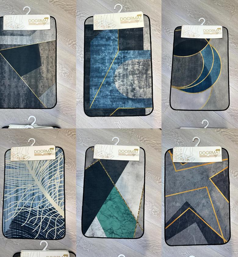 Doormat With Gold Accents - Stylish Non-Slip Entryway Mat image