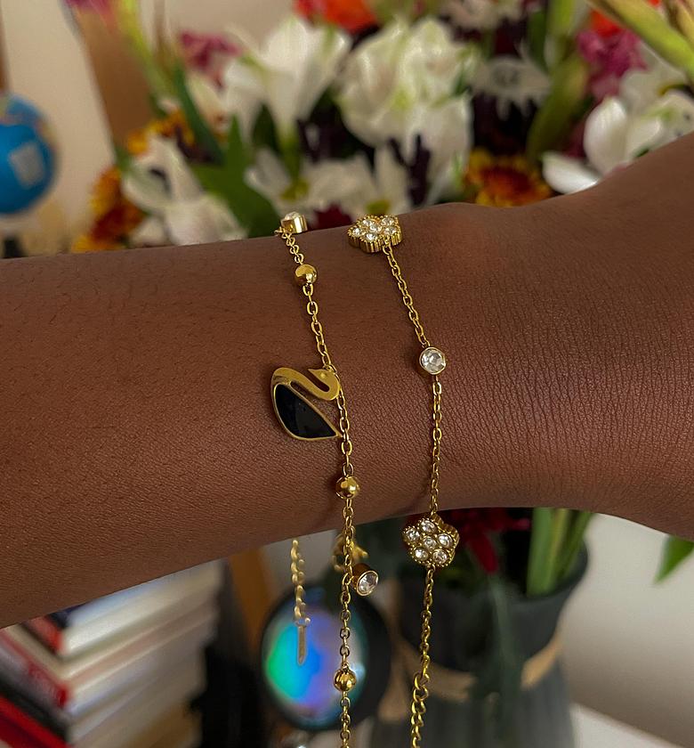 Enchanting Swan & Blossom Bracelet image