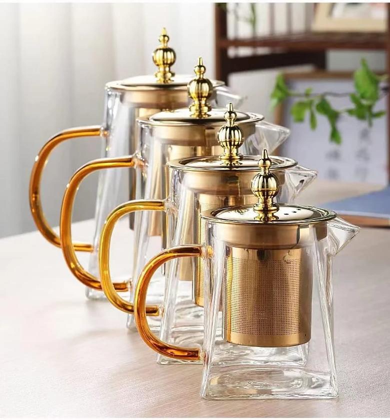 Heat-Resistant Glass Teapot with Stainless Steel Infuser image