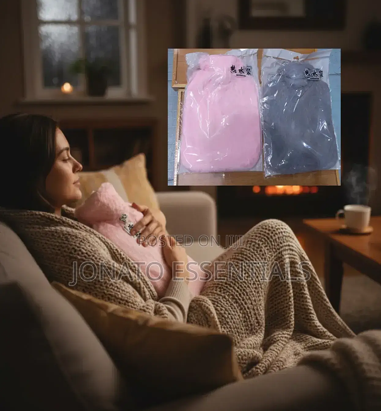 Plush Hot Water Bottle for Pain Relief and Warmth image