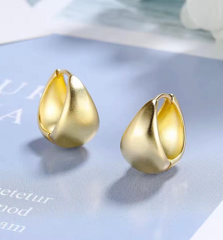 Rose Gold Mermaid Tail Huggie Hoops image