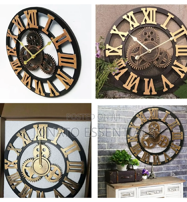 3D Vintage Gear Pocket Wall Clock image