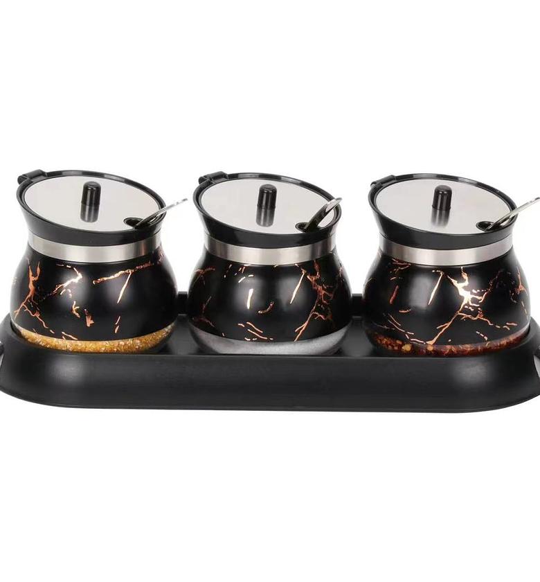 3 pc Sugar dish   condamate black  image