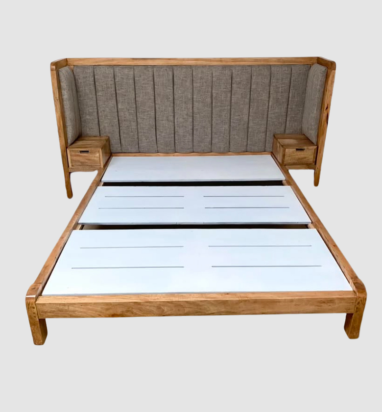 Modern Bed with Attached Tables image