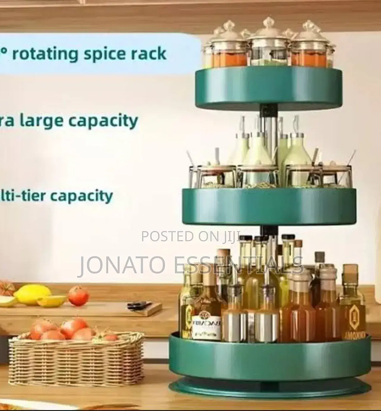 360° Rotating Spice Rack Organizer image