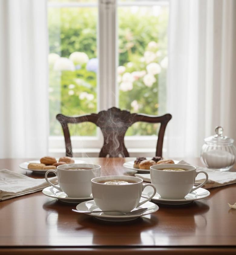 white cup and saucer image