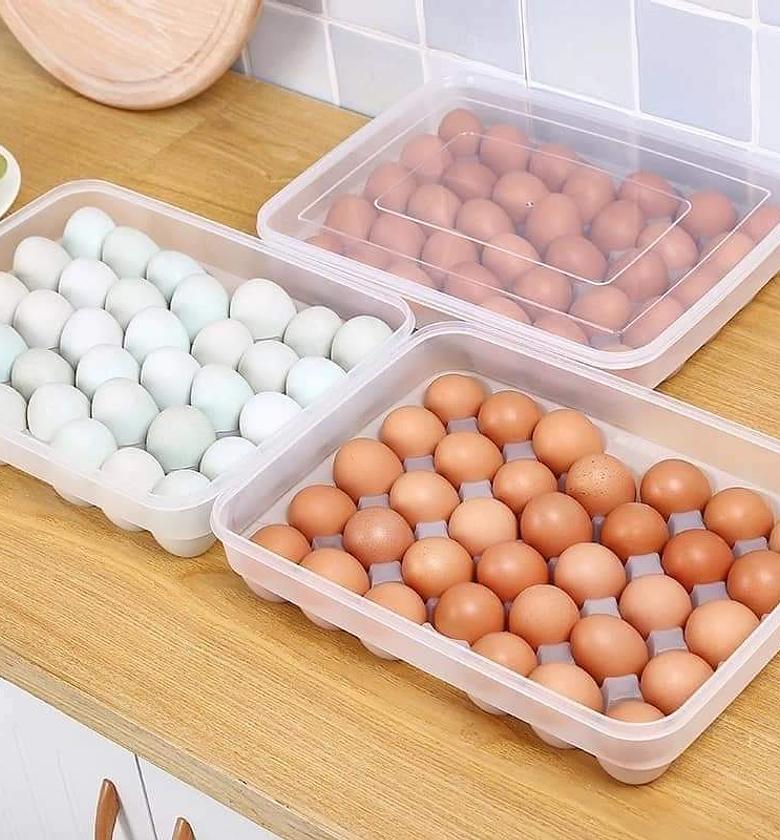 34 Eggs Tray Container Storage Box With Lid image