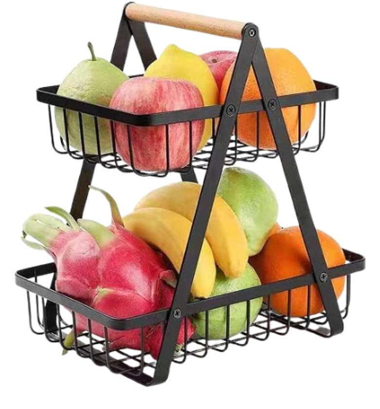 2- Tier Detachable Fruit/multifunctional Basket Rack image