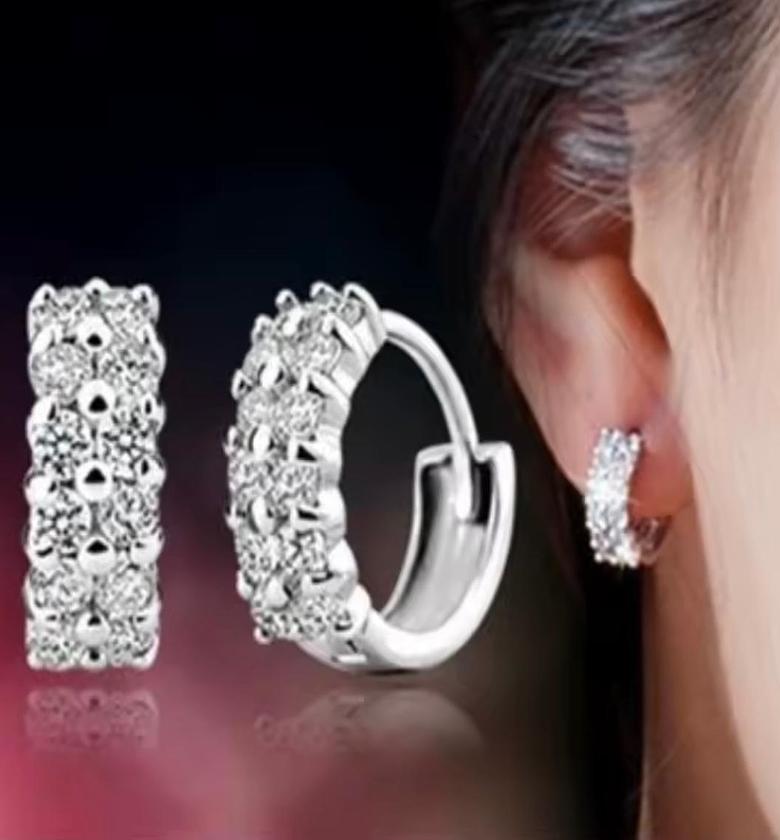 Celestial Pavé Wide Huggie Hoops image