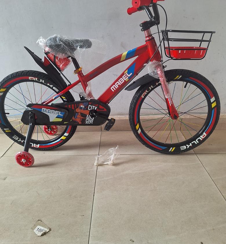Size 20 Kids Bicycle with Training Wheels, Basket & Padded Seat  image